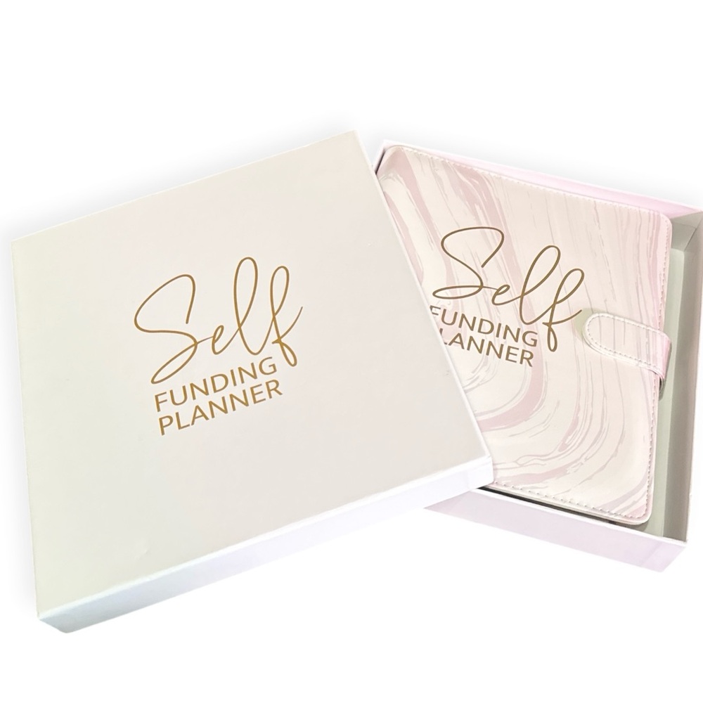 Self Funding Luxury Undated 12 Month Planner / Daily Organizer, Pink Marble, NEW